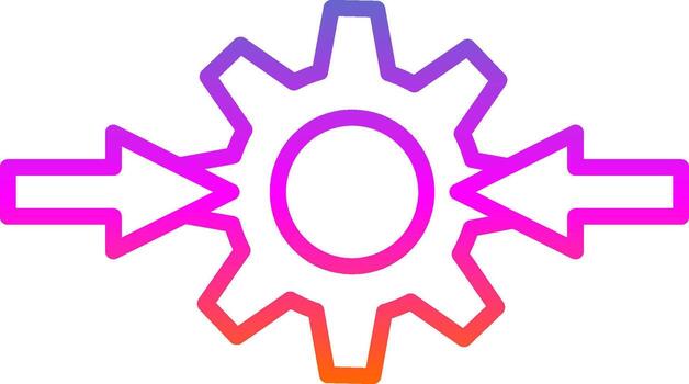 integración línea degradado icono diseño vector