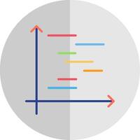 Gnatt Chart Flat Scale Icon Design vector