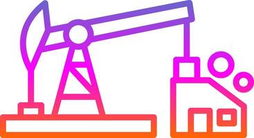 Oil Pump Line Gradient Icon Design vector