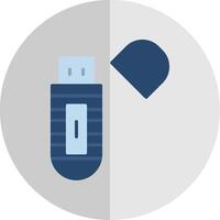 Usb Stick Flat Scale Icon Design vector