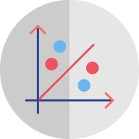 Scatter Graph Flat Scale Icon Design vector