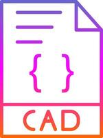 CAD Line Gradient Icon Design vector