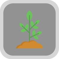 Plant Flat round corner Icon Design vector