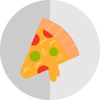 Pizza rebanada plano escala icono diseño vector