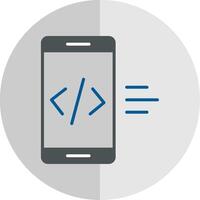 aplicación desarrollo plano escala icono diseño vector