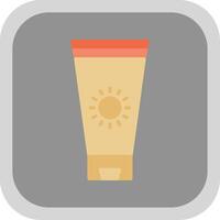 Sunblock Cream Flat round corner Icon Design vector