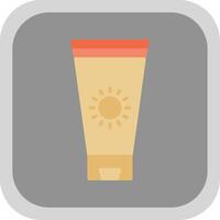 Sunblock Cream Flat round corner Icon Design vector