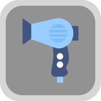 Hair Dryer Flat round corner Icon Design vector