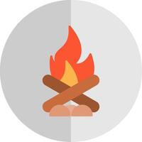 Bonfire Flat Scale Icon Design vector