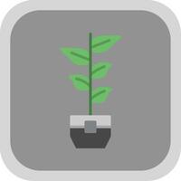 Rubber Plant Flat round corner Icon Design vector