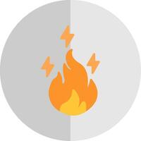 Electric Fire Flat Scale Icon Design vector