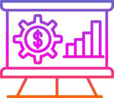 Money Analytics Line Gradient Icon Design vector