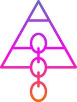 Link pyramide Line Gradient Icon Design vector