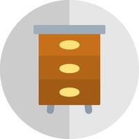 Filling Cabinet Flat Scale Icon Design vector