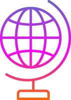 Global World Line Gradient Icon Design vector