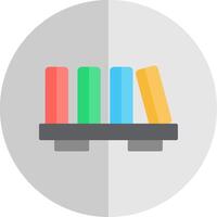 Book Shelf Flat Scale Icon Design vector