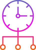 Time Optimization Line Gradient Icon Design vector