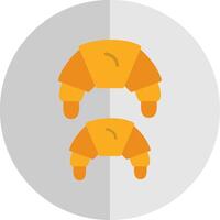 Croissant Flat Scale Icon Design vector