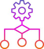 Algorithm Line Gradient Icon Design vector