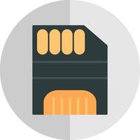 Memory Card Flat Scale Icon Design vector