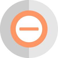 Minus Flat Scale Icon Design vector
