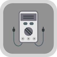 Multimeter Flat round corner Icon Design vector