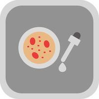 Petri Dish Flat round corner Icon Design vector