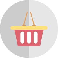 compras cesta plano escala icono diseño vector