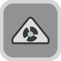 Radioactive Flat round corner Icon Design vector