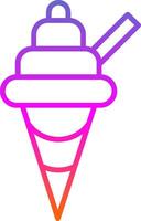 Ice Cream Line Gradient Icon Design vector