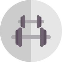 Dumbbell Flat Scale Icon Design vector