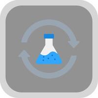 Chemicals Flat round corner Icon Design vector