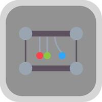 Newtons Cradle Flat round corner Icon Design vector