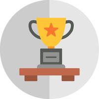 Trophy Flat Scale Icon Design vector