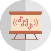 música clase plano escala icono diseño vector