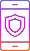 Security Line Gradient Icon Design vector