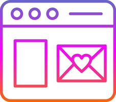 Website Line Gradient Icon Design vector