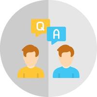 Question And Answer Flat Scale Icon Design vector