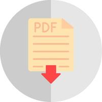 Pdf Flat Scale Icon Design vector