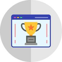 Trophy Flat Scale Icon Design vector