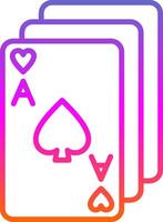 Card Game Line Gradient Icon Design vector