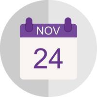 November Flat Scale Icon Design vector