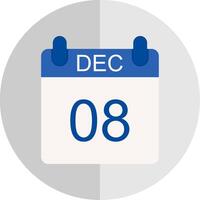 December Flat Scale Icon Design vector