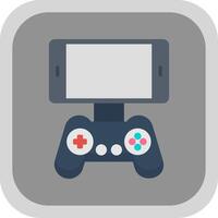 Mobile Game Flat round corner Icon Design vector