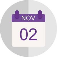 November Flat Scale Icon Design vector