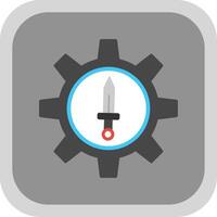 Attack Flat round corner Icon Design vector