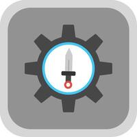 Attack Flat round corner Icon Design vector