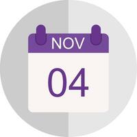 November Flat Scale Icon Design vector