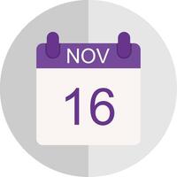 November Flat Scale Icon Design vector