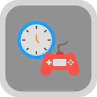 Time Flat round corner Icon Design vector